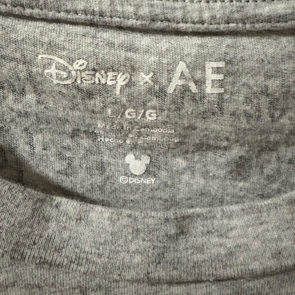 Disney x AE Mickey Mouse Oversized Men's L Embroidered Short Sleeve Tee Shirt - Picture 5 of 10